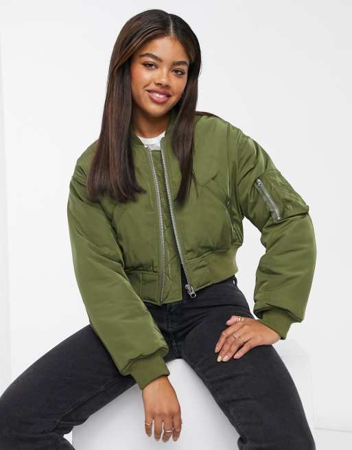 Crop bomber outlet jacket