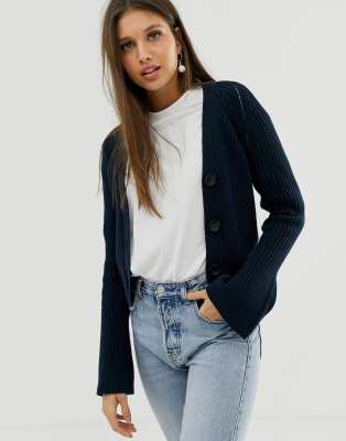 cropped boyfriend cardigan