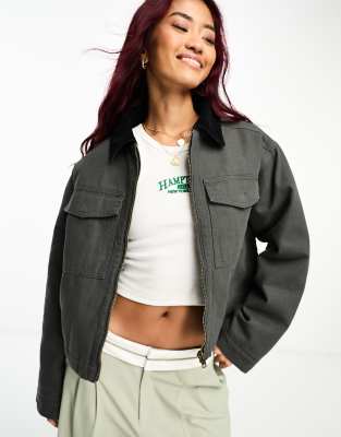 ジャケット AVANDRESS Karin Crop Jacket CHARCOAL MUSINSA | AVANDRESS Karin Crop Jacket CHARCOAL