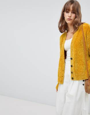 asos yellow cardigan