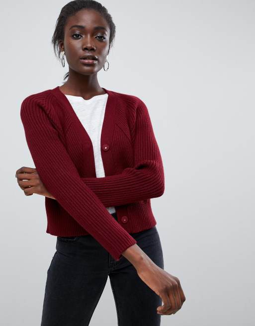 Deep red shop cardigan