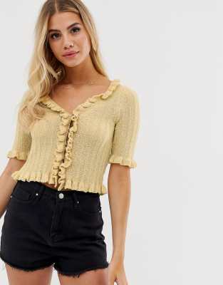 frill edge cardigan