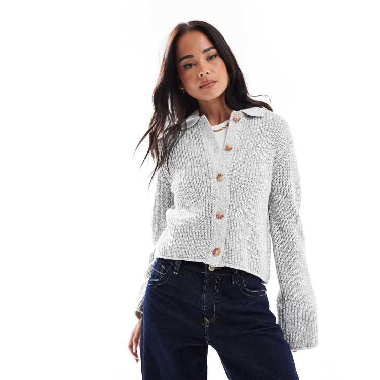 トップス Time is on NEW MIX COLLARED CARDIGAN Nico Cardigan In Cotton – Alex Mill