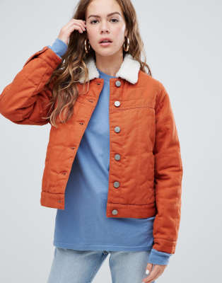 rust denim jacket