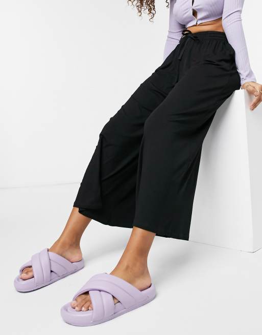 ASOS DESIGN cropped drawstring pants in black, 4 of 4