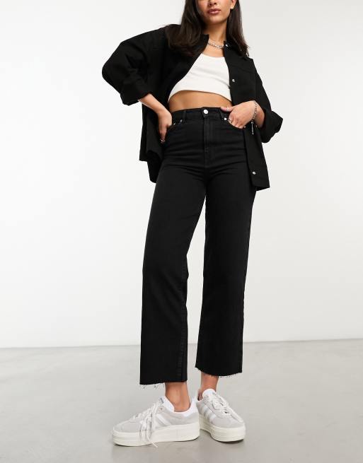 Straight Leg Crop Pant | Black