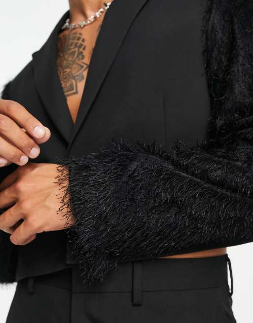 Fluffy blazer clearance