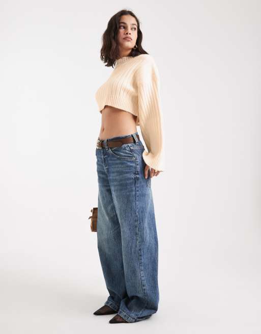 ASOS DESIGN - Cropped gebreide trui met brede ribbels, 3 van 4