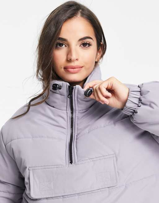 Half zip outlet puffer