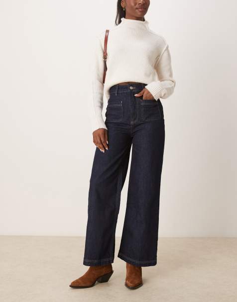 ASOS DESIGN cropped jeans with patch pockets - view 1