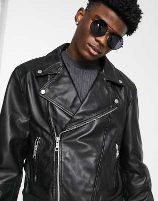 mens cropped leather jacket