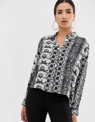 asos snake print top