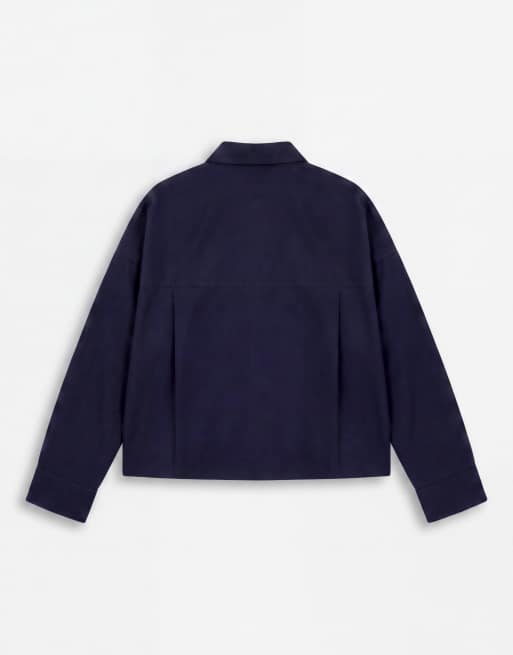 ASOS DESIGN cropped overhemd in navy, 7 van 7