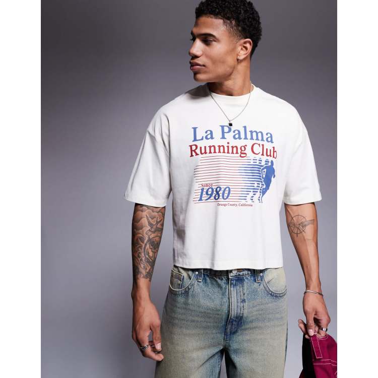 Tシャツ・カットソー LOGO PRINT CROPPED T-SHIRT ASOS DESIGN cropped oversized T-shirt with sport front print