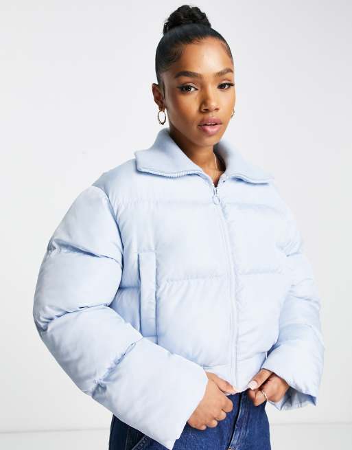 Blue bubble shop coat womens