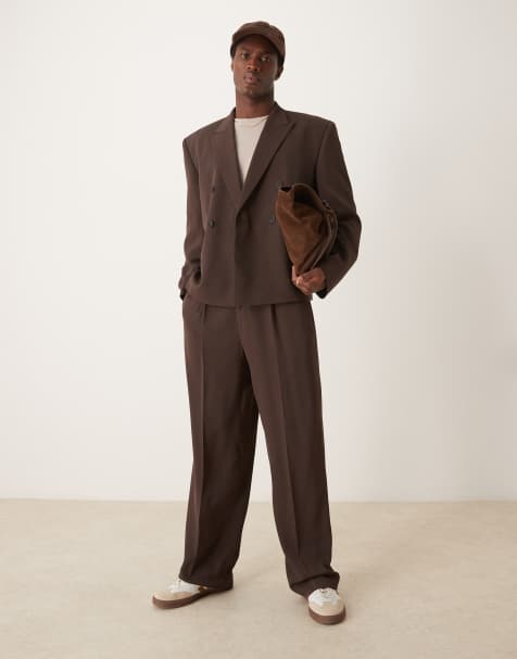 ASOS DESIGN - Cropped pak met rechte pasvorm in bruin - view 1