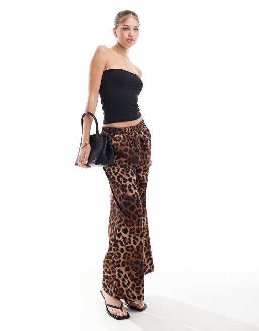 ASOS DESIGN cropped pull-on pants in leopard print, 6 of 6