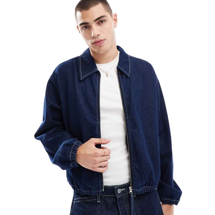 Satur Nonefade Denim Harrington Jacket 2512NV2611453_MIDNIGHT_WASH_01