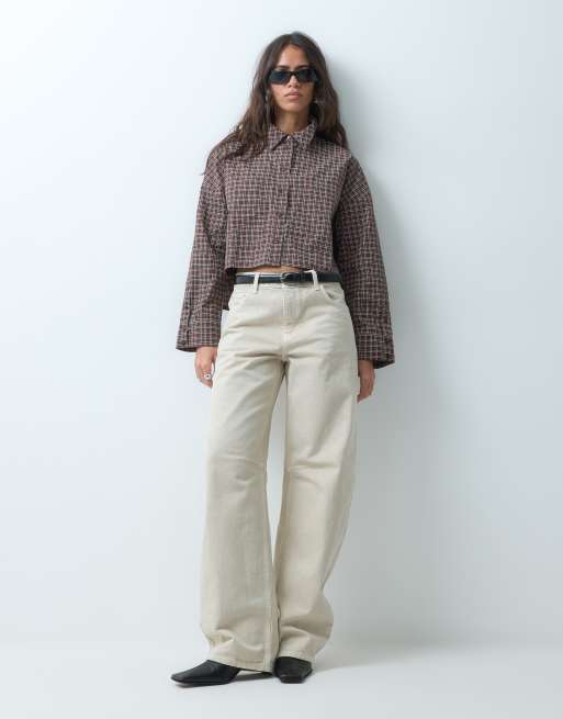 ASOS DESIGN cropped shirt in check, 3 of 7