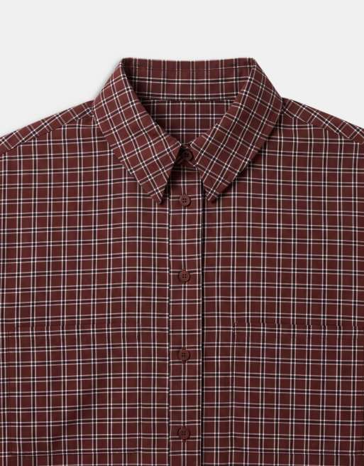 ASOS DESIGN cropped shirt in check, 7 of 7