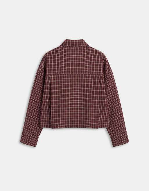 ASOS DESIGN cropped shirt in plaid, 6 of 7