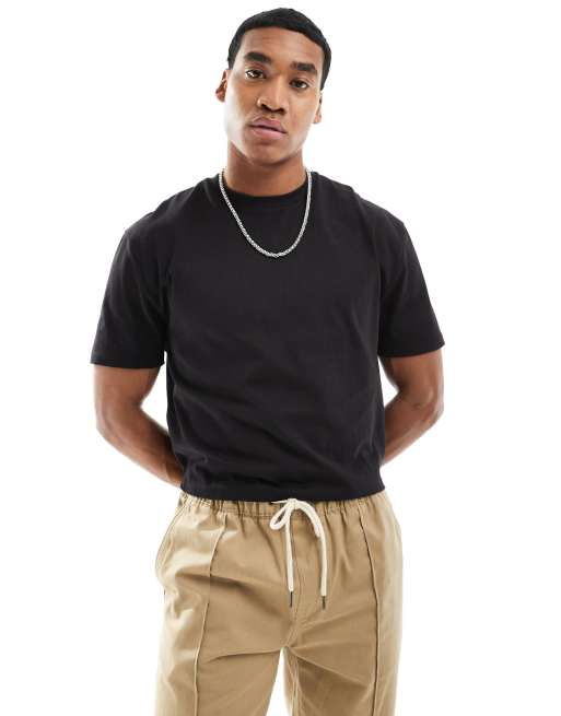 ASOS DESIGN - Cropped sort T-shirt i afslappet pasform med renæssanceprint på ryggen, 4 af 4