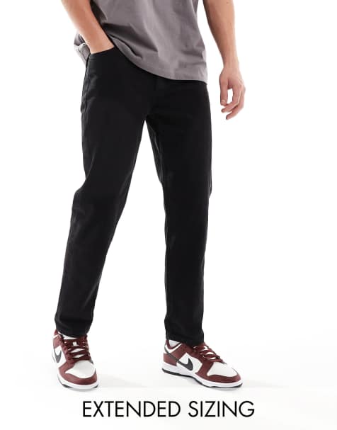 ASOS DESIGN cropped straight leg jeans in black - view 1