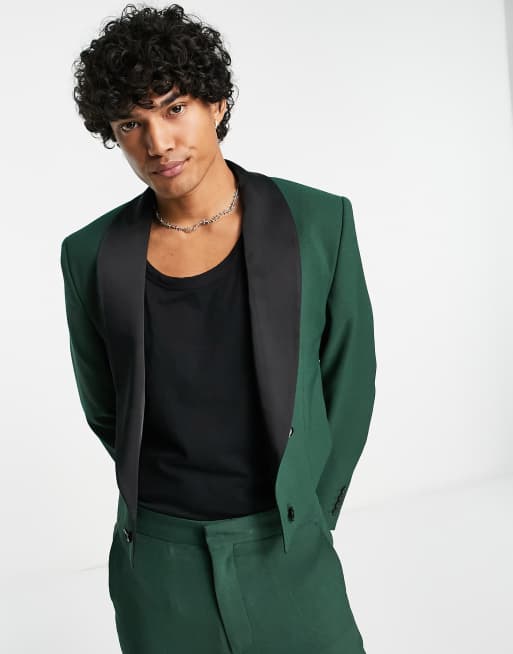 Asos dark hot sale green suit