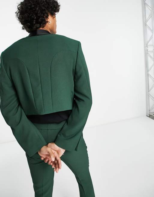 Asos green suit clearance jacket