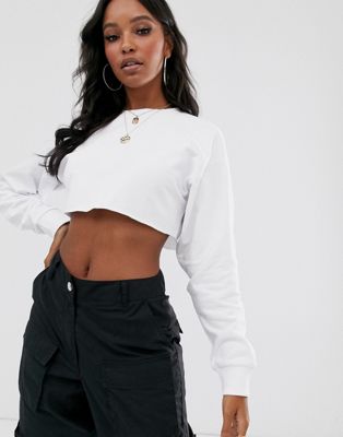 ASOS DESIGN - Cropped sweater in wit
