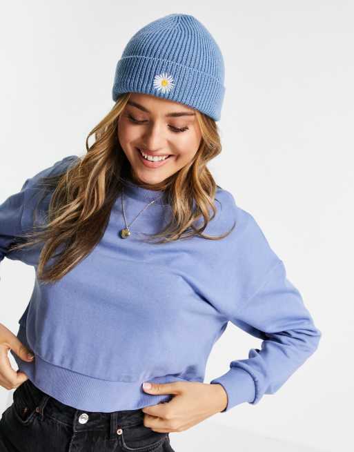 ASOS DESIGN cropped sweatshirt in blue