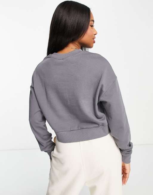 Asos cropped outlet sweatshirt