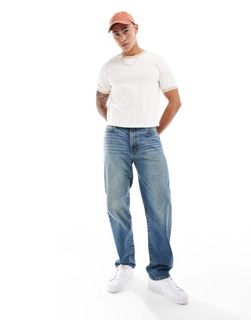 ASOS DESIGN - Cropped T-shirt met gekleurde biezen in naturel, 4 van 4