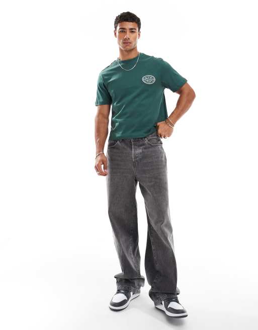 ASOS DESIGN cropped t-shirt with sports embroidery in green, 4 of 4