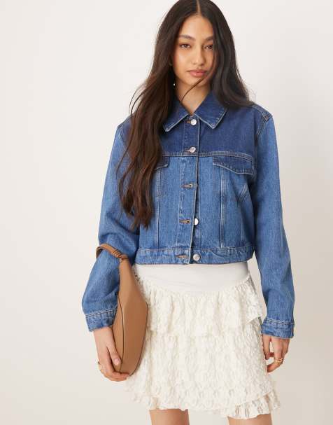 ASOS DESIGN - Cropped westernjack met tweekleurige panelen - view 1