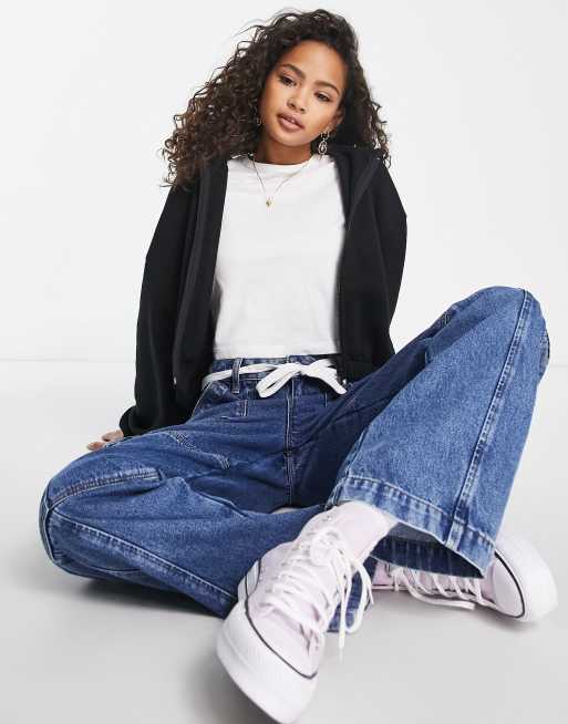 Crop hoodie with on sale jeans