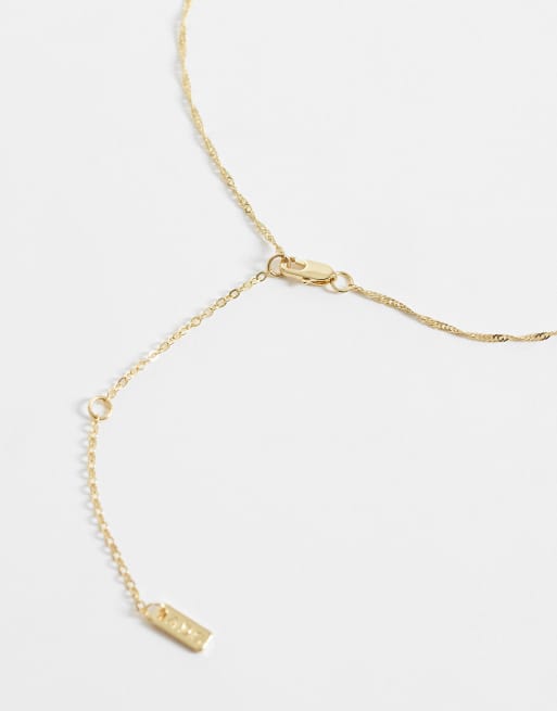 ASOS DESIGN cross and St Chris coin double pendant necklace in gold, 3 of 4