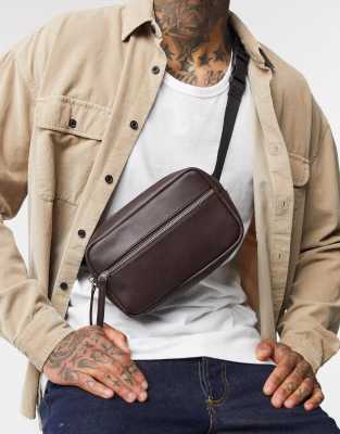 asos leather bum bag