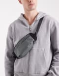 [ASOS DESIGN] ASOS DESIGN cross body bum bag in grey No Size GREY
