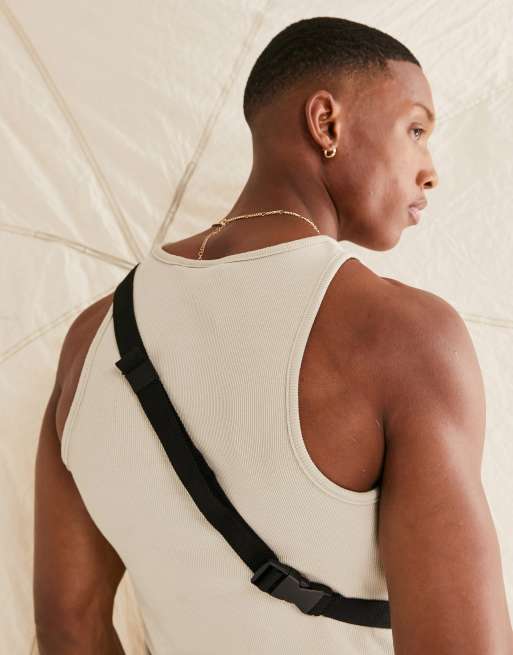 ASOS DESIGN cross body bum bag nylon with contrast pullers in white, 2 of 4
