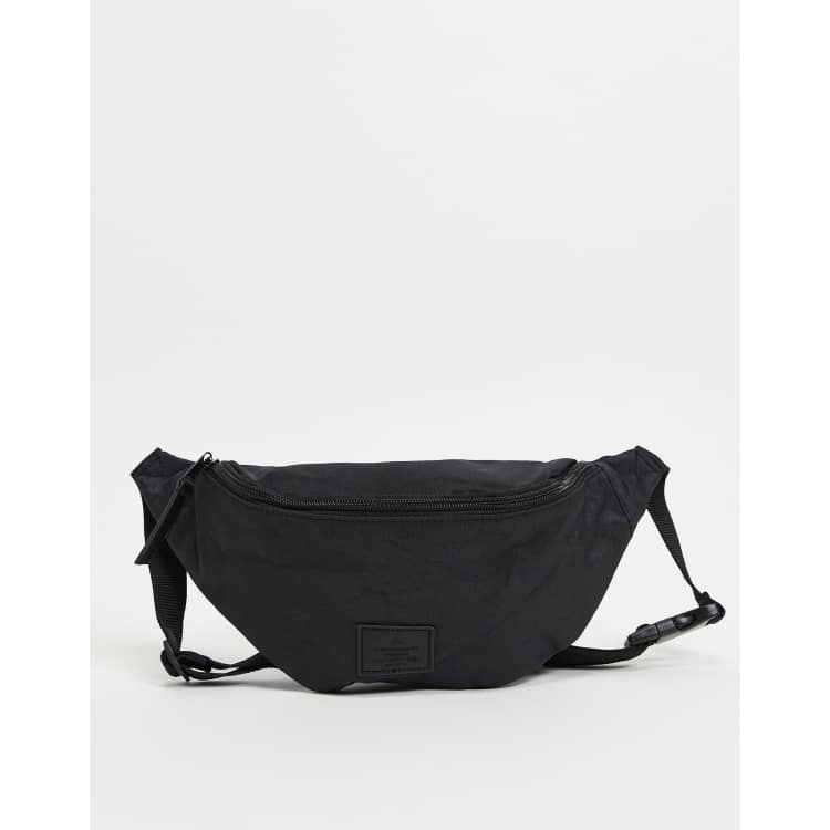 ASOS DESIGN leather bum bag in black