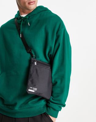 ASOS DESIGN cross body flight bag in black - ASOS Price Checker