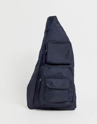 asos navy bag