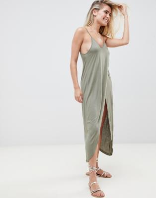 khaki beach cover up