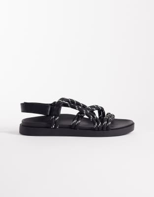  cross strap rope sandals 