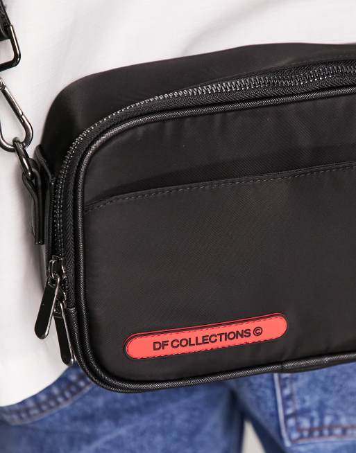 ASOS Design Leather Cross-body Camera Bag in Black