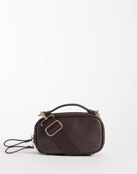 ASOS DESIGN - Crossbody cameratas in chocoladebruin - view 1