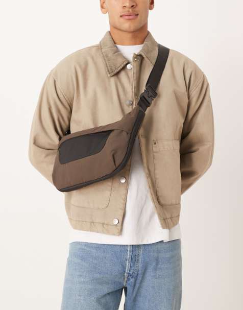 ASOS DESIGN - Crossbody slingtas in bruin - view 1