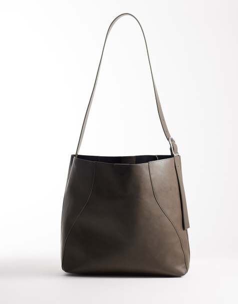 ASOS DESIGN - Crossbody tas van imitatieleer in taupe - view 1
