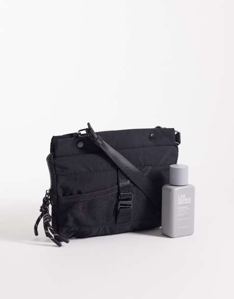 ASOS DESIGN - Crossbody tas van nylon in zwart - view 1